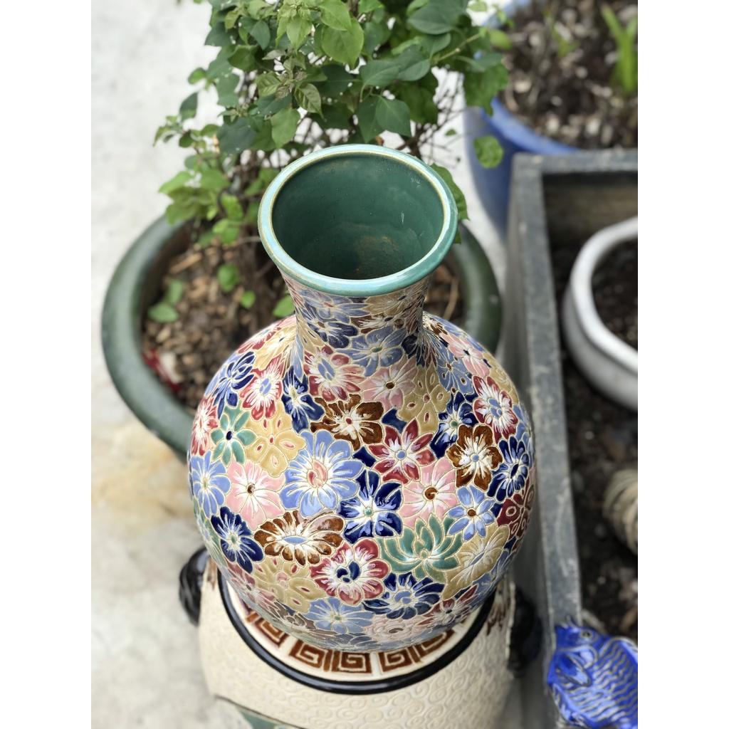 BÌNH BÁCH HOA 51CM GỐM SỨ THỦ CÔNG NAM BỘ TDM CẮM BÔNG TRANG TRÍ DECOR