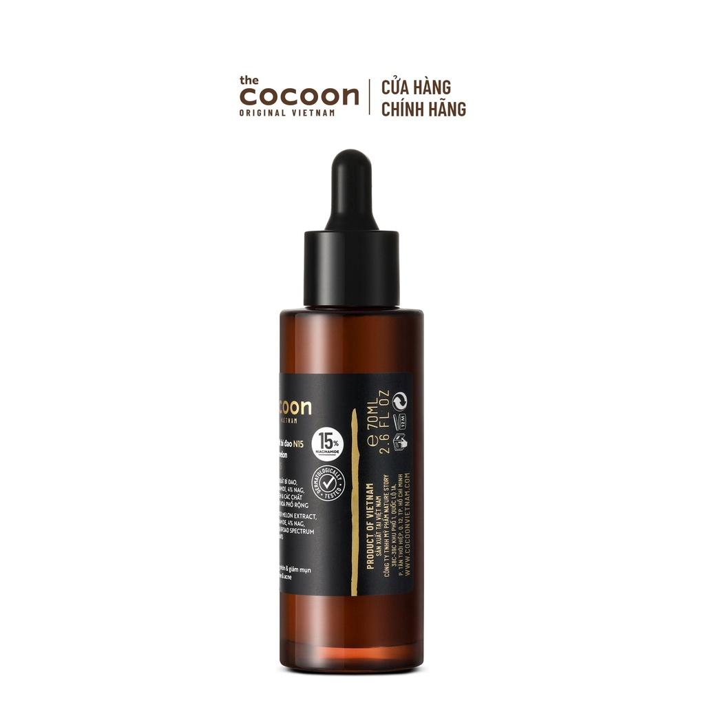 Tinh chất bí đao N15 với 15% niacinamide giảm bóng nhờn và giảm mụn Cocoon 70ml