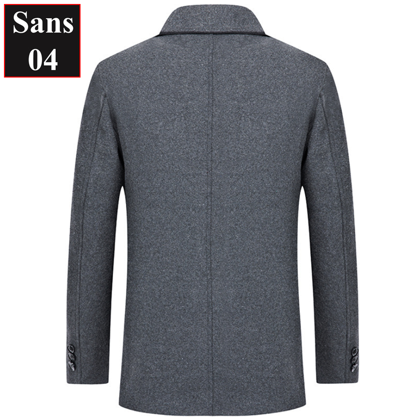 Áo khoác nam blazer dạ lót lông cừu Sans04 dáng ngắn dày cao cấp mangto hàn quốc trần bông bigsize màu đen xám