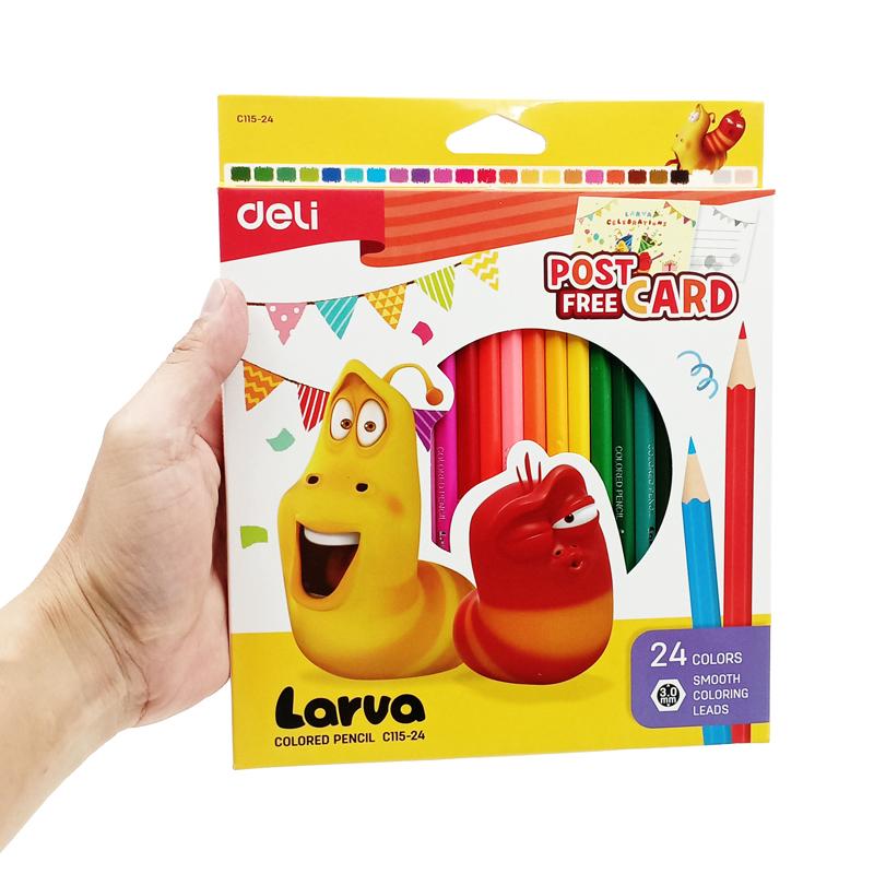 Hộp 24 Bút Chì Màu Larva - Deli EC115-24