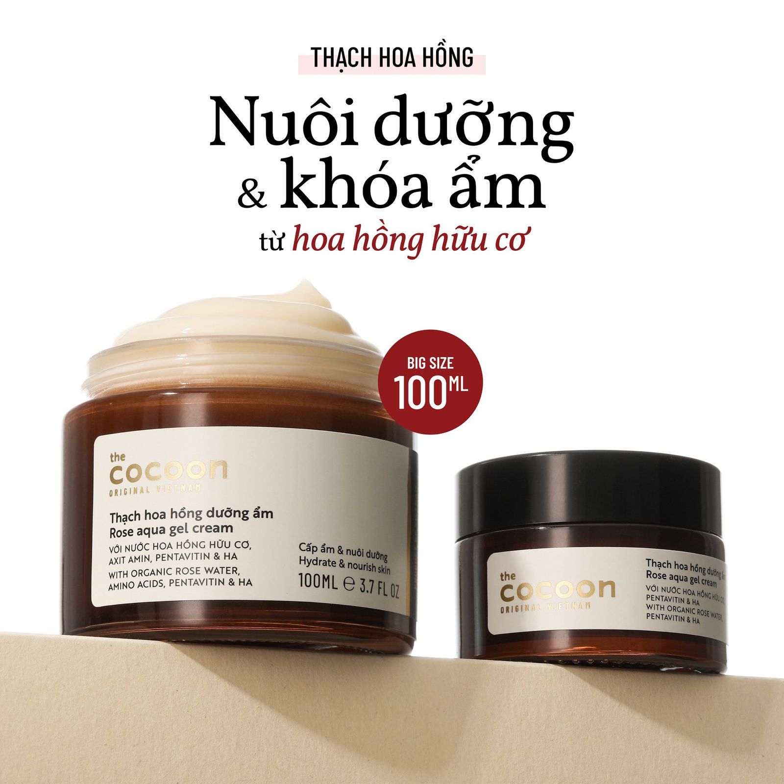 Thạch Hoa Hồng Dưỡng Ẩm Cocoon 100ml