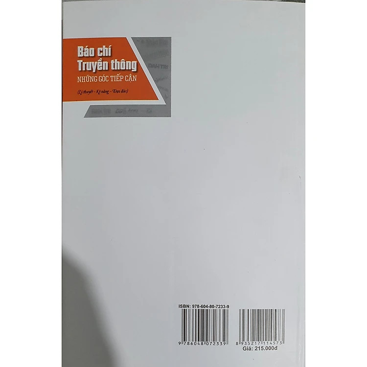 Báo Chí Truyền Thông - Những Góc Tiếp Cận - TS. Trần Bá Dung -