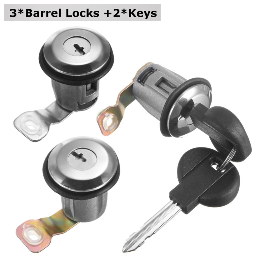 3 Pieces Ignition Key Switch Lock Cylinder for 2 Keys For Citroen