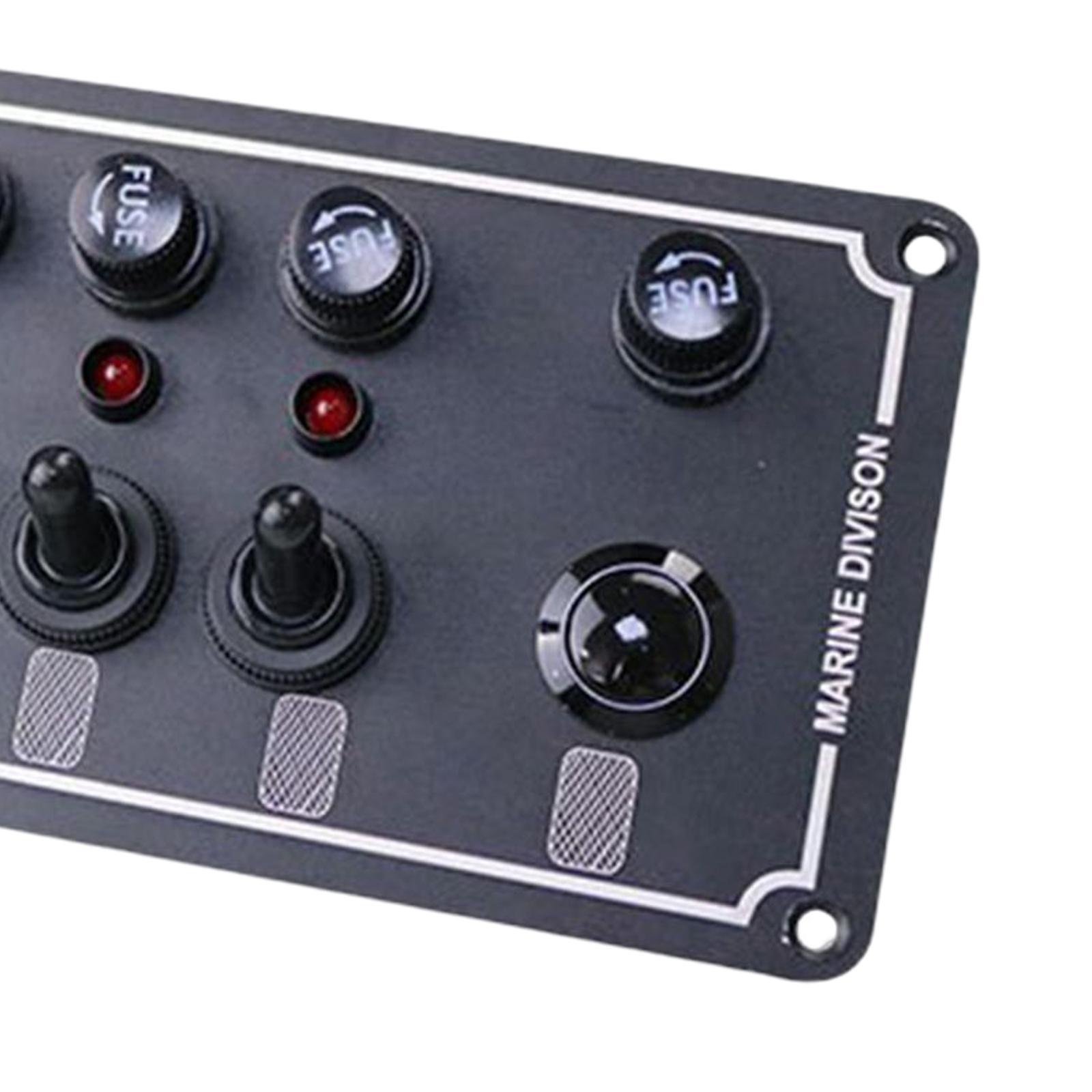 Switch Panel 12V-24V Twist Panel Panel Fits for Car Truck Vehicle