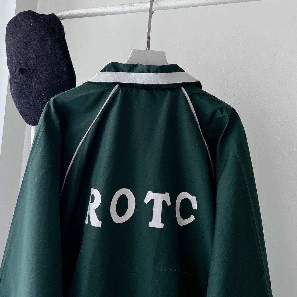 ÁO KHOÁC DÙ 2 LỚP ROTC, Áo Khoác dù màu rêu chữ ROTC unisex ảnh thật ( nam nữ mặc đều được), Áo Khoác Dù Nam Hai Lớp Chống Nước Có Nón Áo Khoác Nam Dày Dặn Đi Phượt Cao Cấp