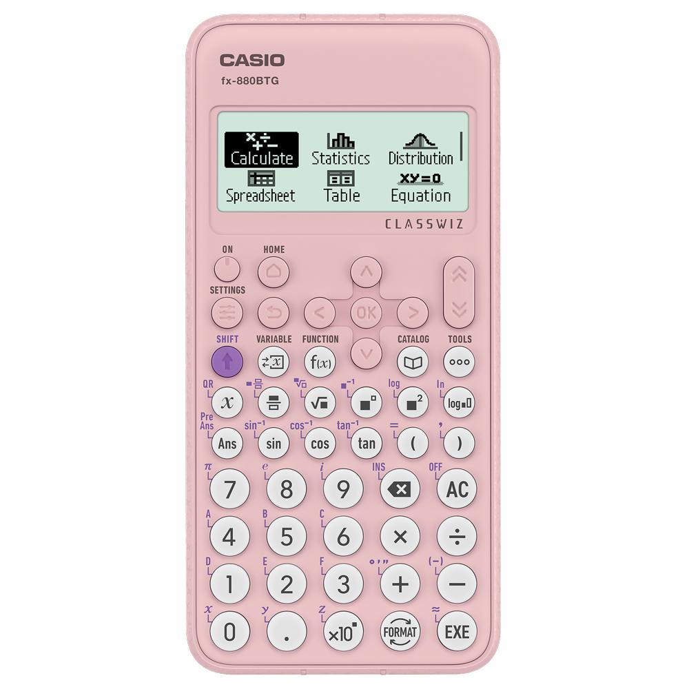 Bộ Máy Tính CASIO FX-880BTG - Màu Hồng + 2 Bút Bi Pilot BP-1RT - Mực Xanh