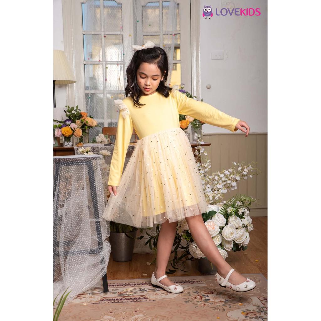 Váy công chúa dài tay vai bèo GMG20DR031/ LKG20DR031 - Lovekids