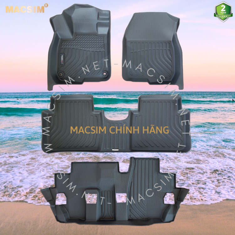 Hàng loại II Thảm lót sàn xe ô tô Honda CRV 2017- 2022 3 hàng ghế Nhãn hiệu Macsim chất liệu nhựa TPE cao cấp màu đen