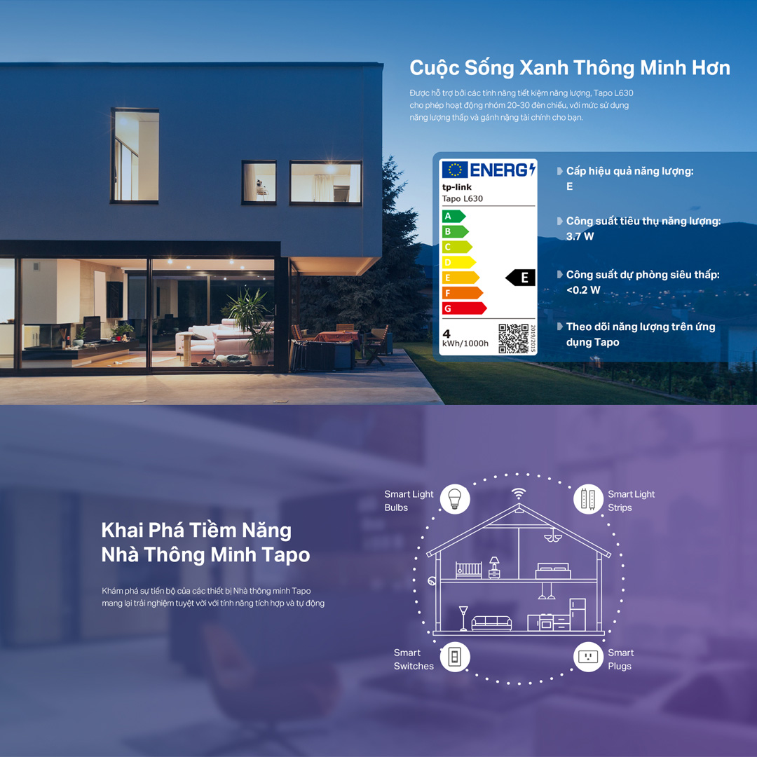 Bóng Đèn Spotlight TP-Link Tapo L610 / L630 WiFi Thông Minh Điều Chỉnh Độ Sáng