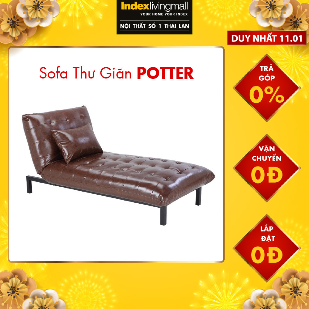 Sofa Thư Giãn Tổng Hợp POTTER Màu Nâu Index Living Mall