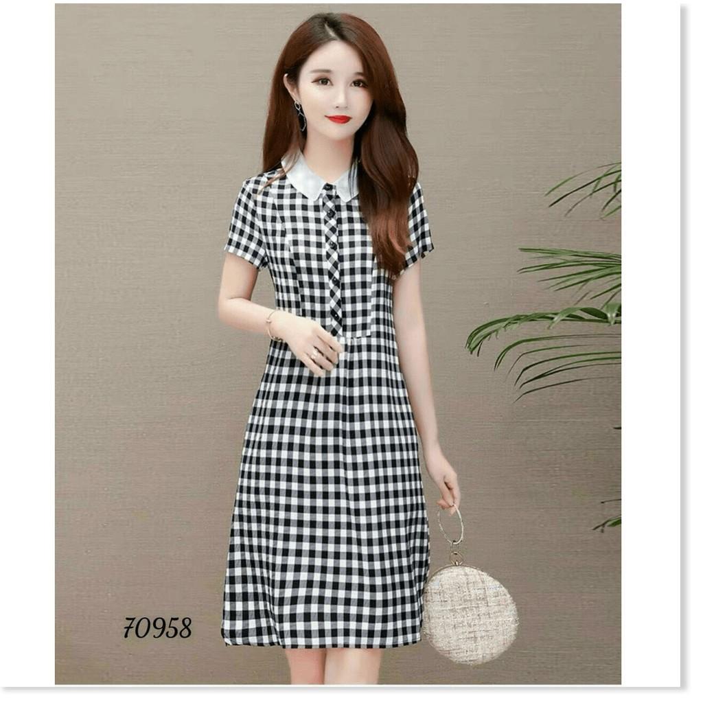 ĐẦM LỤA CARO DÁM SUÔNG THÍCH HỢP CHO CÁC BAN NỮ ĐI DỰ TIỆC,ĐI CHƠI.... KHÁNH AN STORE