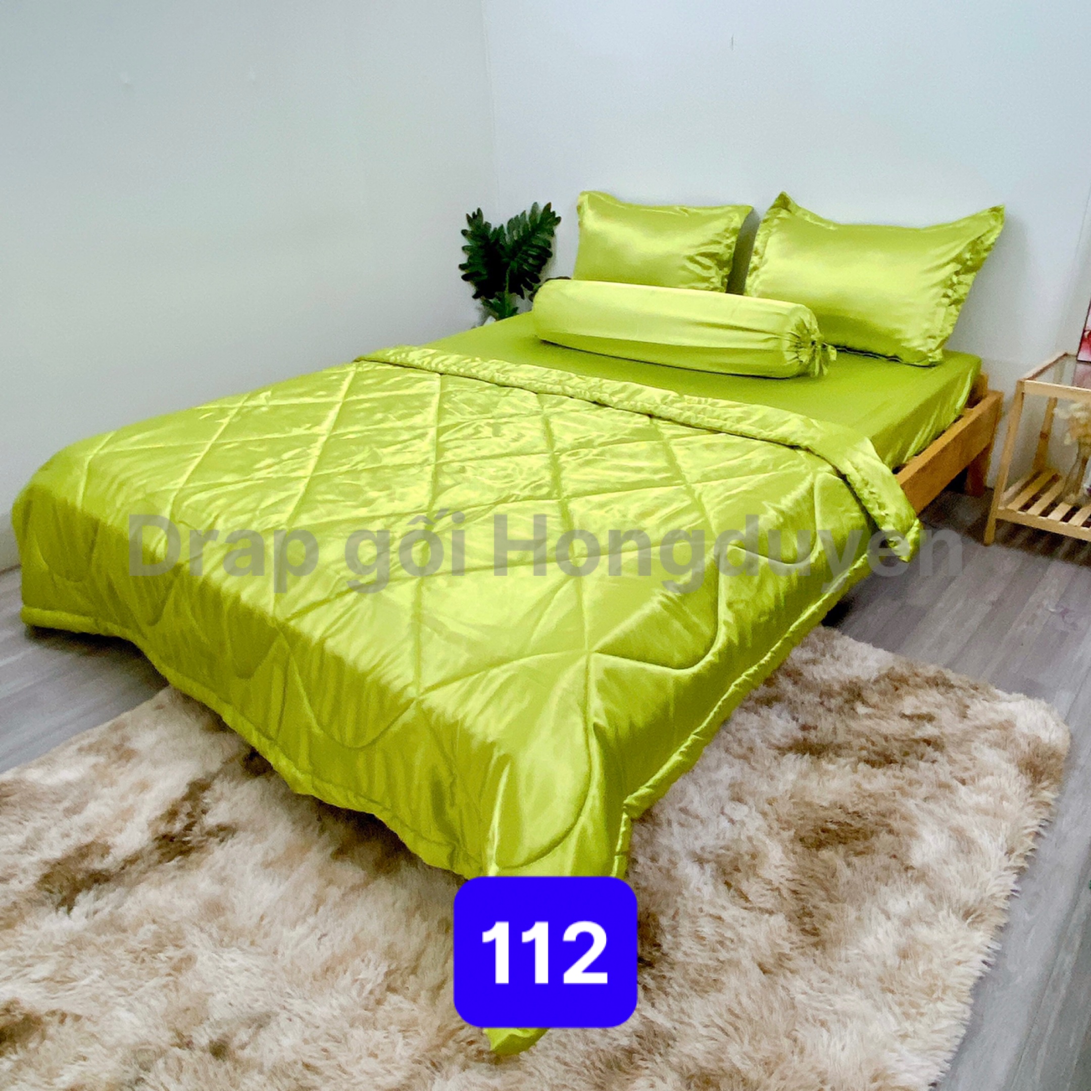 Trọn bộ chăn-vỏ gối-ga phi bóng 1m6/1m8 trơn XANH BƠ 112. Bộ drap phi bóng 1 màu. Bộ grap phi bóng. Bộ drap phi lụa. Bộ grap phi lụa. Bộ ga phi lụa. Ga giường - drap giường - grap giường - ra giường.