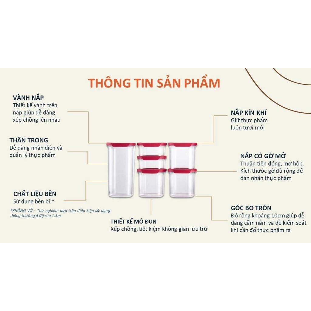 Bộ hộp kệ bếp Ultra Clear (6 hộp) - Tupperware