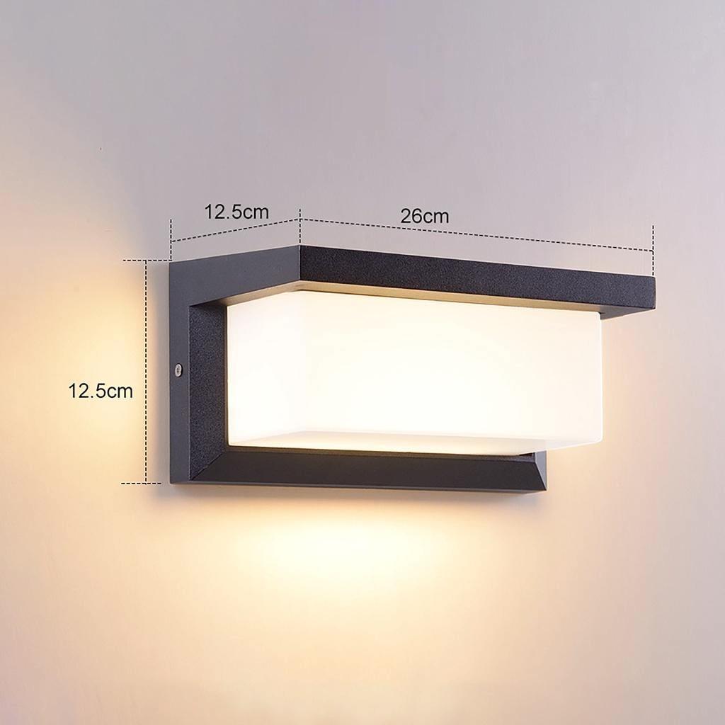 Đèn gắn tường ngoài trời chống nước cao cấp LED trang trí hiên nhà, sân vườn G153 154 191 - Tròn 153