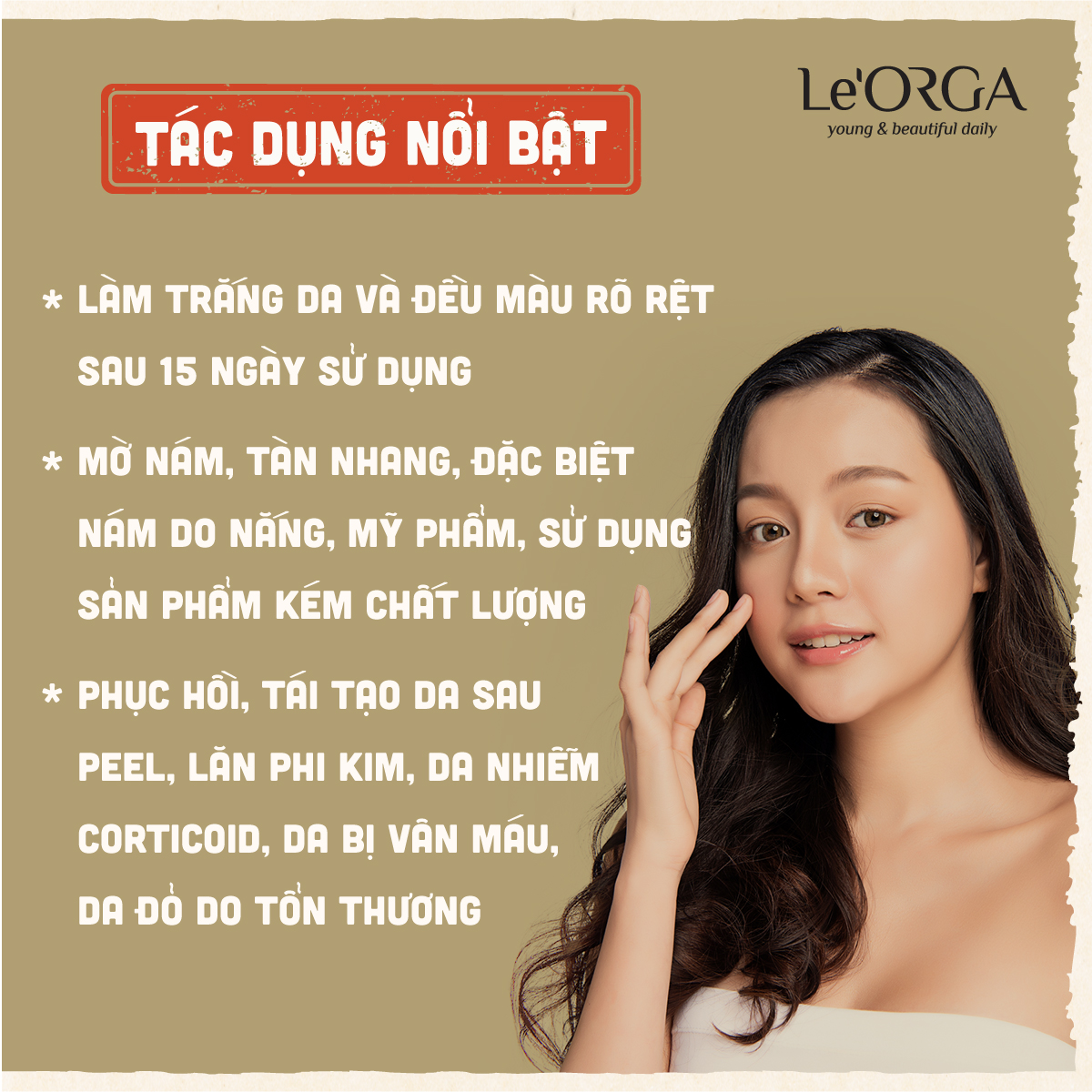 Serum Trắng Da Mờ Nám Le'Orga - Detox White Tinh Chất Trẻ Hóa Da Tăng Độ Ẩm Huyết Thanh Giảm Lão Hóa 7ml