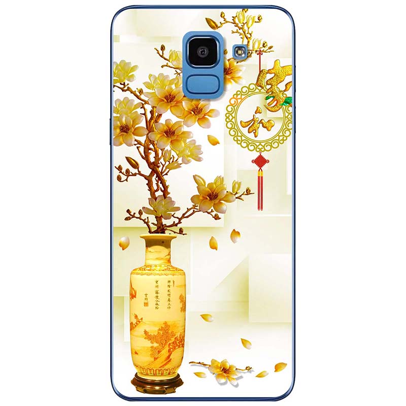 Ốp lưng dành cho Samsung J6  mẫu Chậu sứ vàng