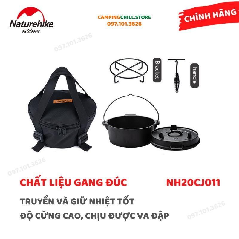 NỒI GANG KẾT HỢP CHẢO DÙNG DÃ NGOẠI, CẮM TRẠI NATUREHIKE NH20CJ011