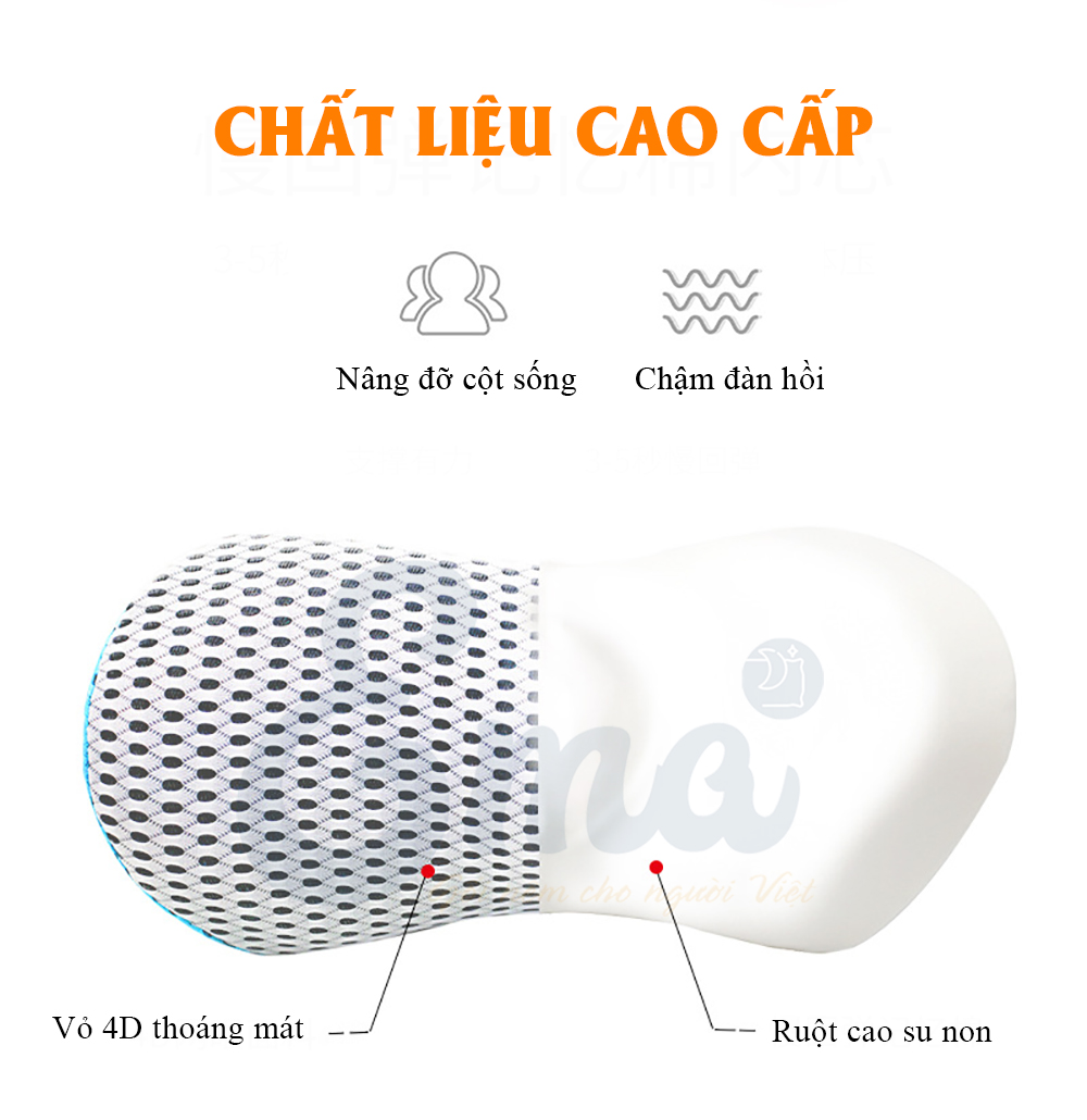 Gối kê lưng Ema cho người đau mỏi thắt lưng, thoát vị đĩa đệm, bà bầu, người cao tuổi, dân văn phòng...