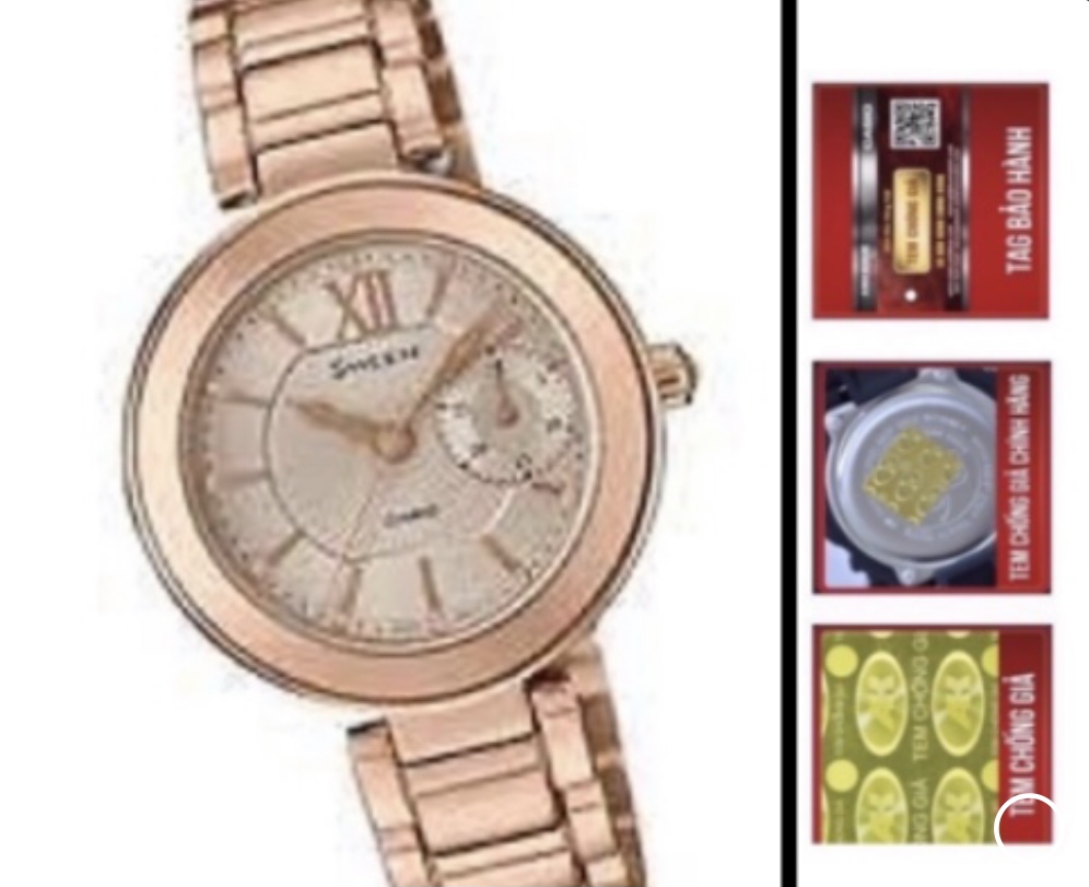 Đồng hồ NỮ dây thép không gỉ casio SHE-3050PG-7AUDR
