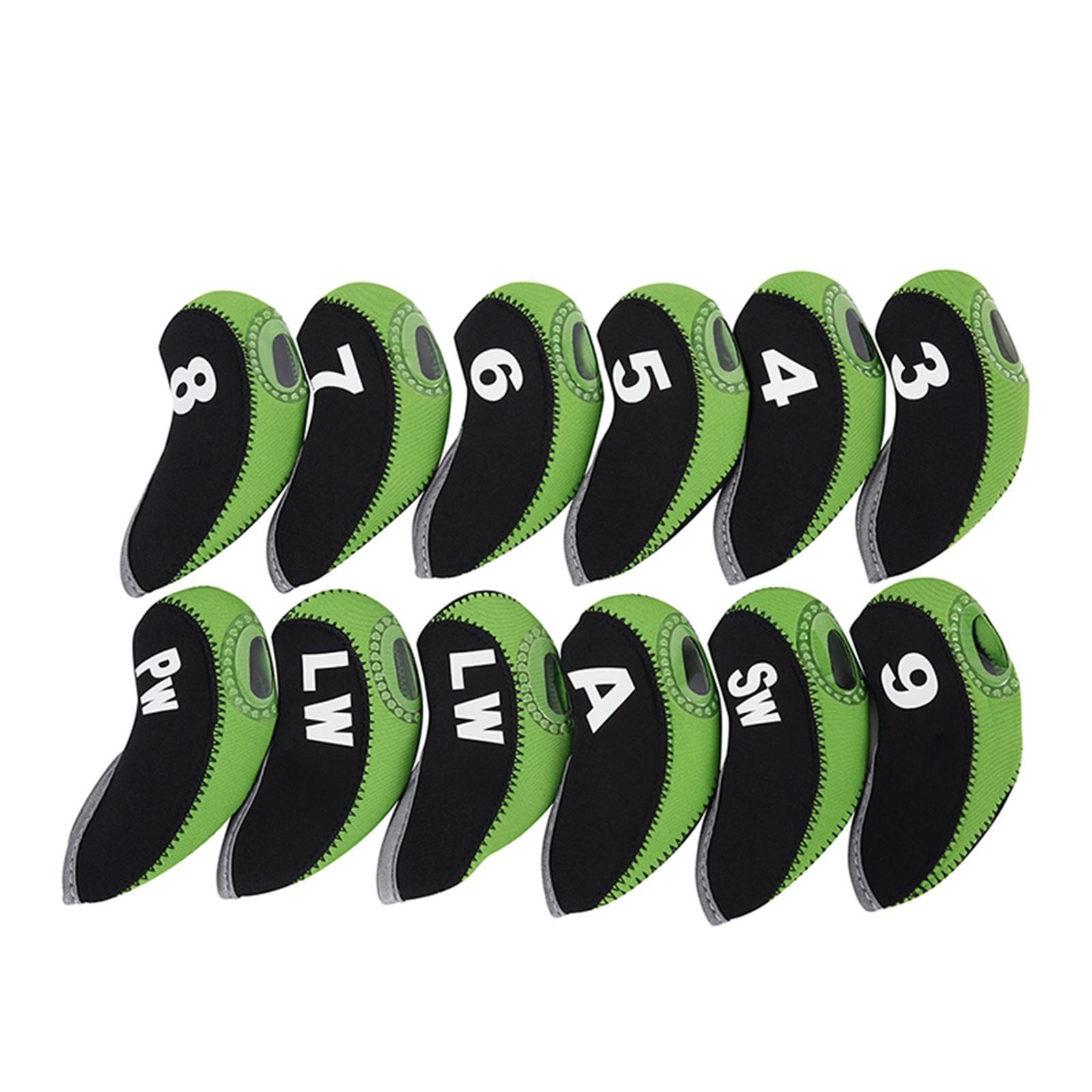 24x Golf Club Iron Head Cover Set Golf Wedges Headcovers