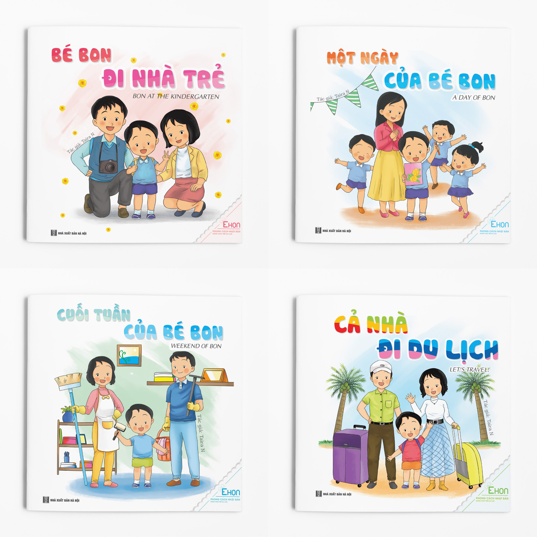 Combo 4 cuốn Ehon Kỹ năng: Truyện của Bon