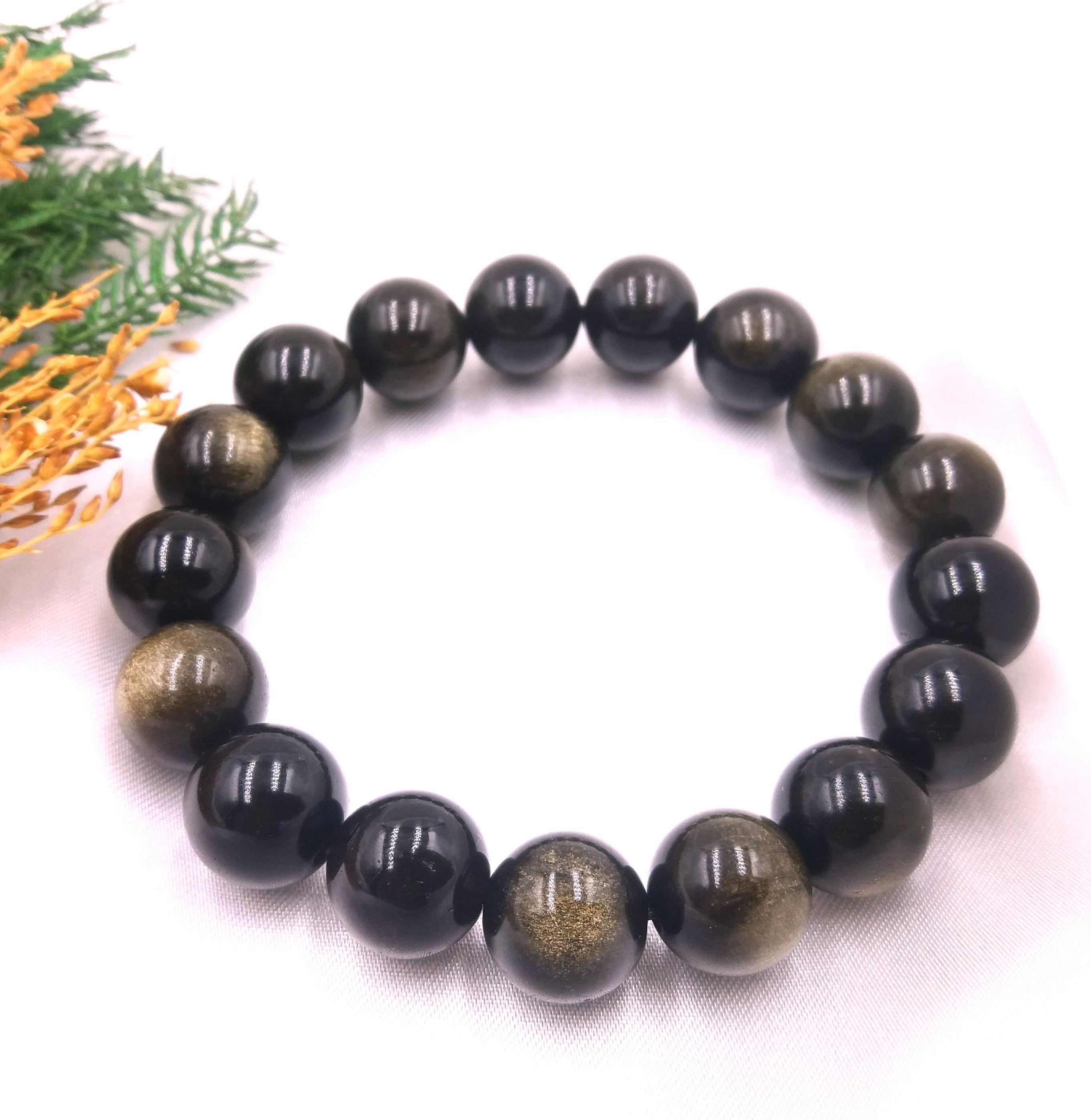 Vòng Tay Đá Núi Lửa Obsidian