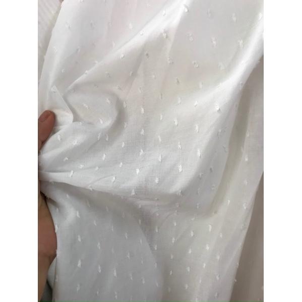 vải thô boi hạt trắng