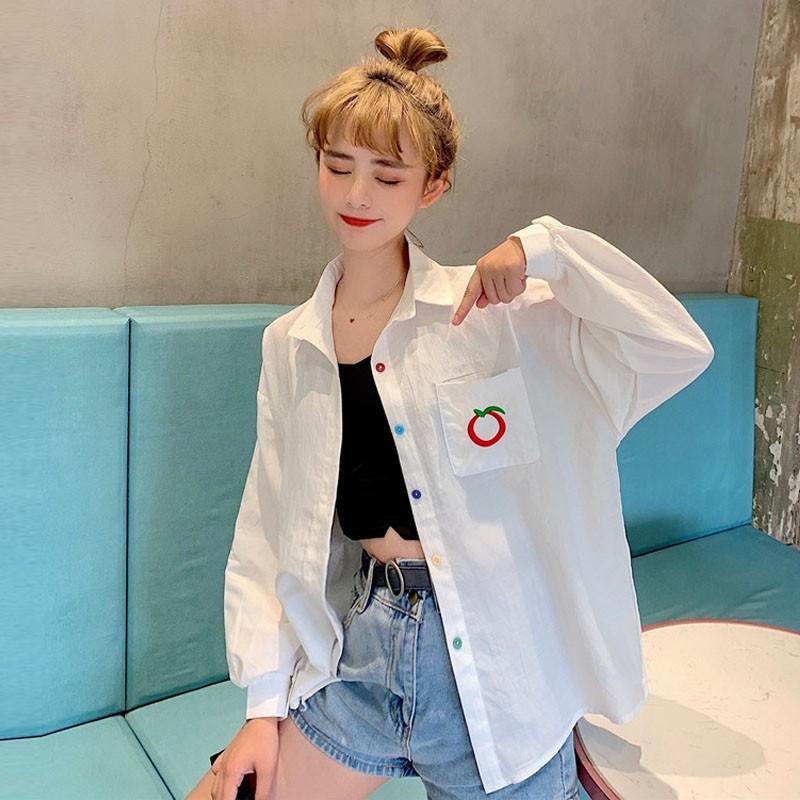 Áo sơ mi nữ tay dài phong cách vintage