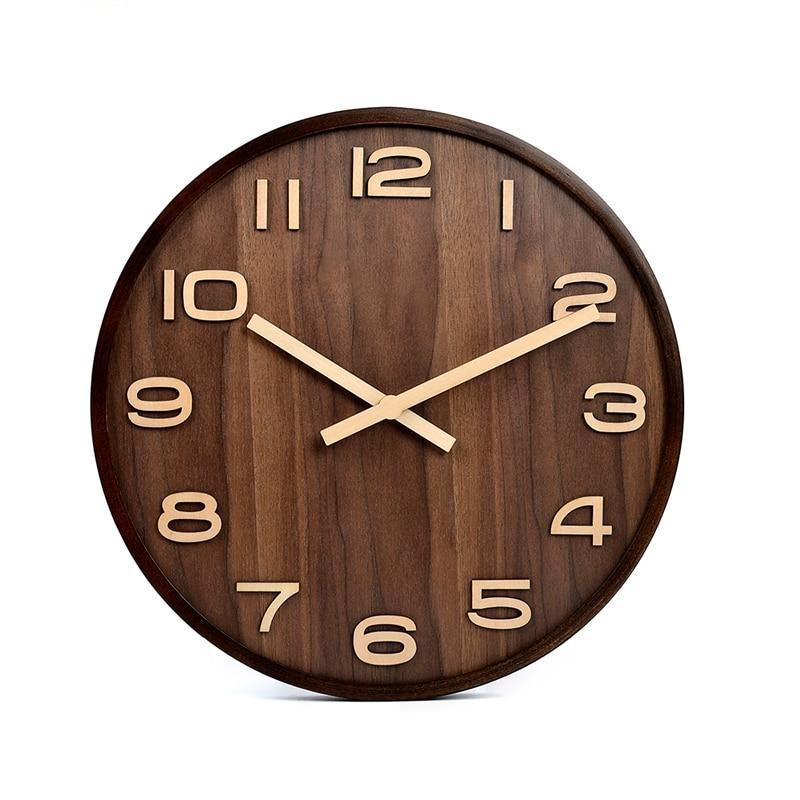 Đồng hồ treo trường gỗ trang trí, Đồng hồ treo tường thiết kế theo yêu cầu (Tặng Kèm Pin