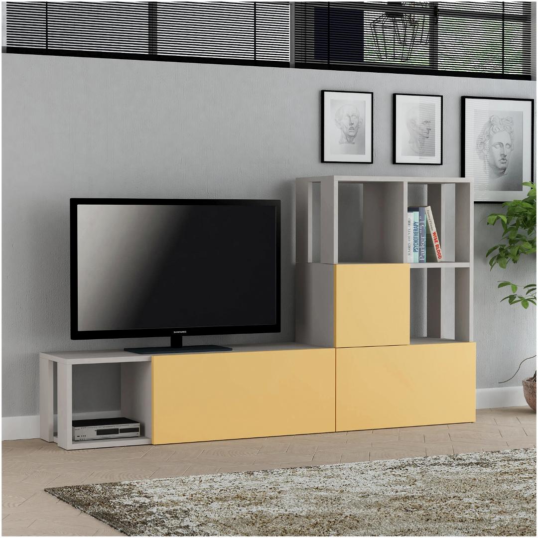 Kệ Tivi gỗ hiện đại SMLIFE Theo | Gỗ MDF dày 17mm chống ẩm | D160xR30xC92cm