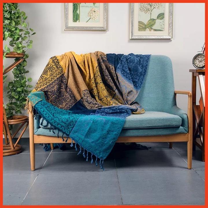 Khăn phủ sofa vintage siêu mềm mịn đa năng 1m5x1m9
