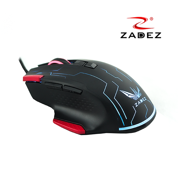 Chuột Gaming ZADEZ GT616M 1000DPI, 6 Mức DPI, 7 Phím Chức Năng, Đèn LED RGB - Hàng Chính Hãng