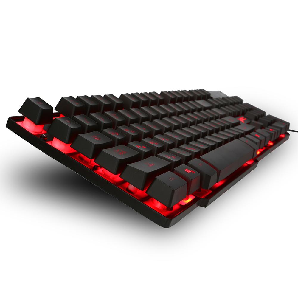 Russian English Gaming Keyboard USB 3 Backlight Modes Floating Keycaps LED Backlit Teclado Gamer 19 Keys Conflict-free