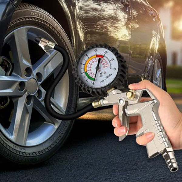 Đầu vòi bơm ô tô - xe máy -kiêm đồng hồ đo áp suất lốp hàng xịn