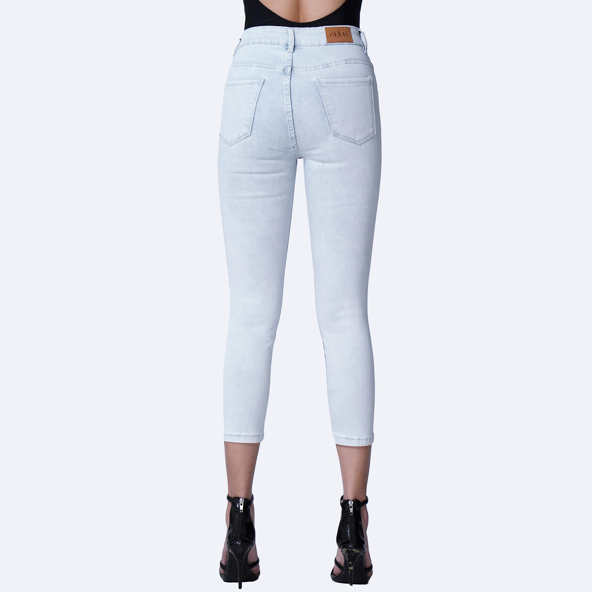 Quần Jean Nữ Lửng Aaa Jeans Skinny Lưng Cao Nhiều Màu