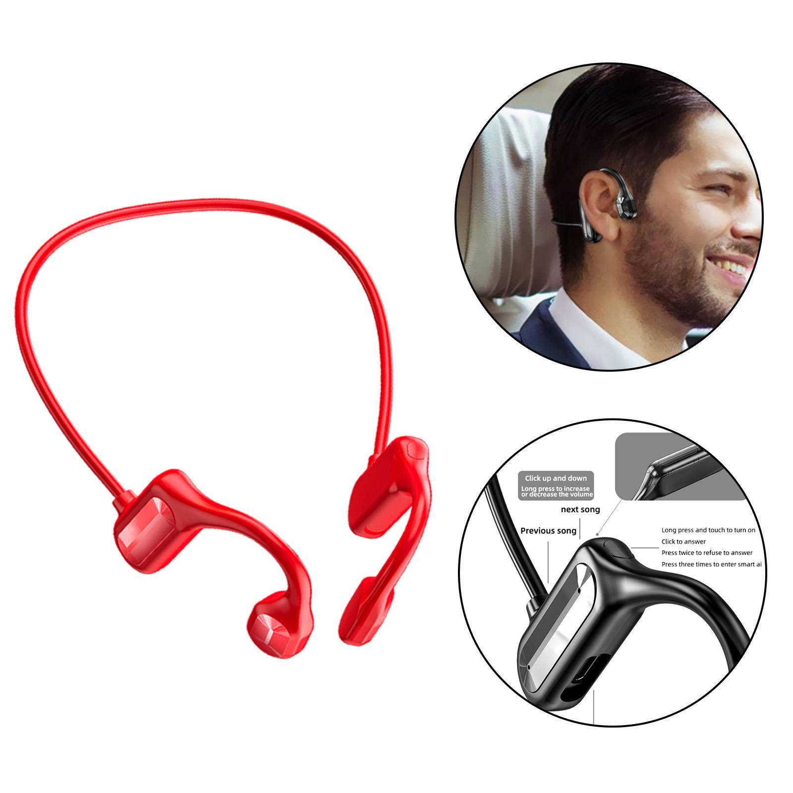 Set of 2 Open-Ear Bone Conduction Headphones Wireless Earphones for Workouts