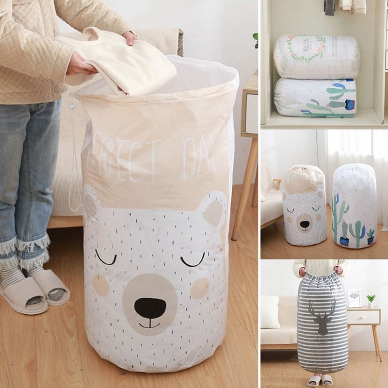 Túi đựng chăn màn quần áo cỡ lớn 135L Họa Tiết loại cao cấp chống ẩm mốc
