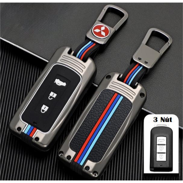 Ốp bảo vệ chìa khóa mitsubishi, bọc chìa khóa mitsubishi outlander, xpander, attrage, triton, pajero chất liệu kim loại