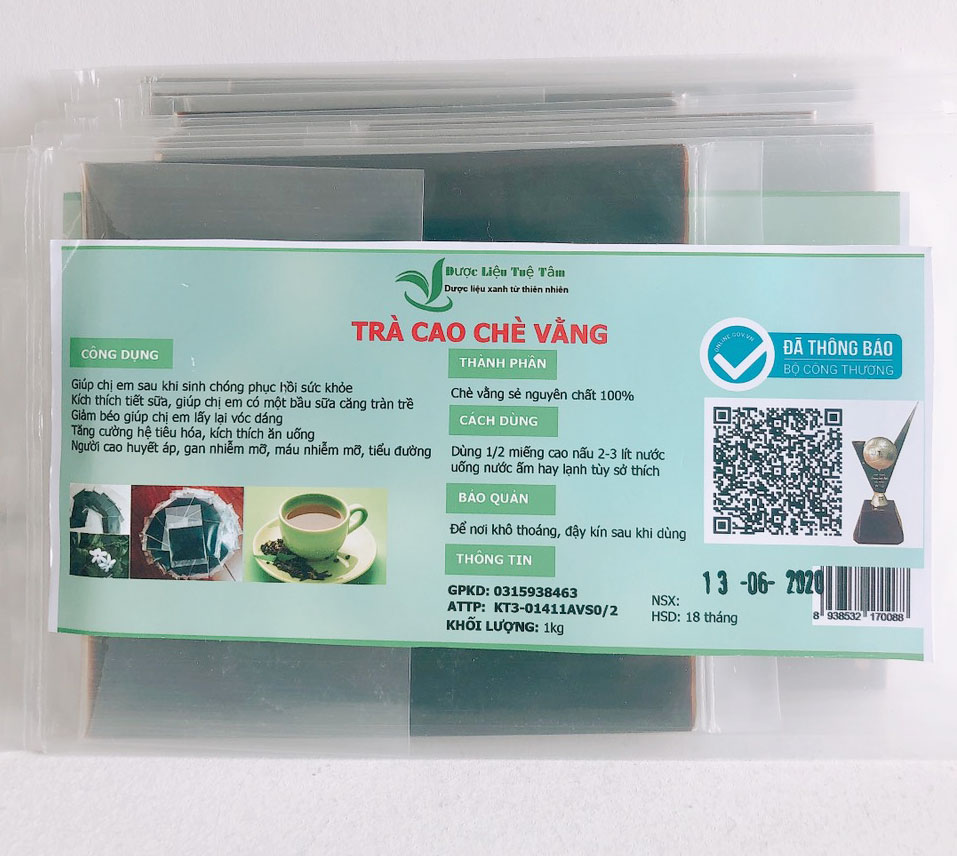 Cao chè vằng Quảng Trị -  1kg được 50 miếng - Loại cao cấp giảm cân lợi sữa