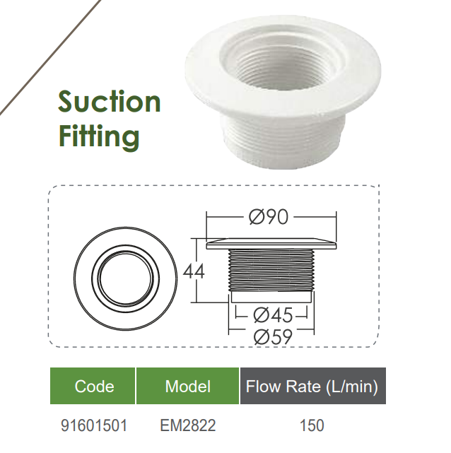 Mắt hút vệ sinh Emaux EM2822 phi 60