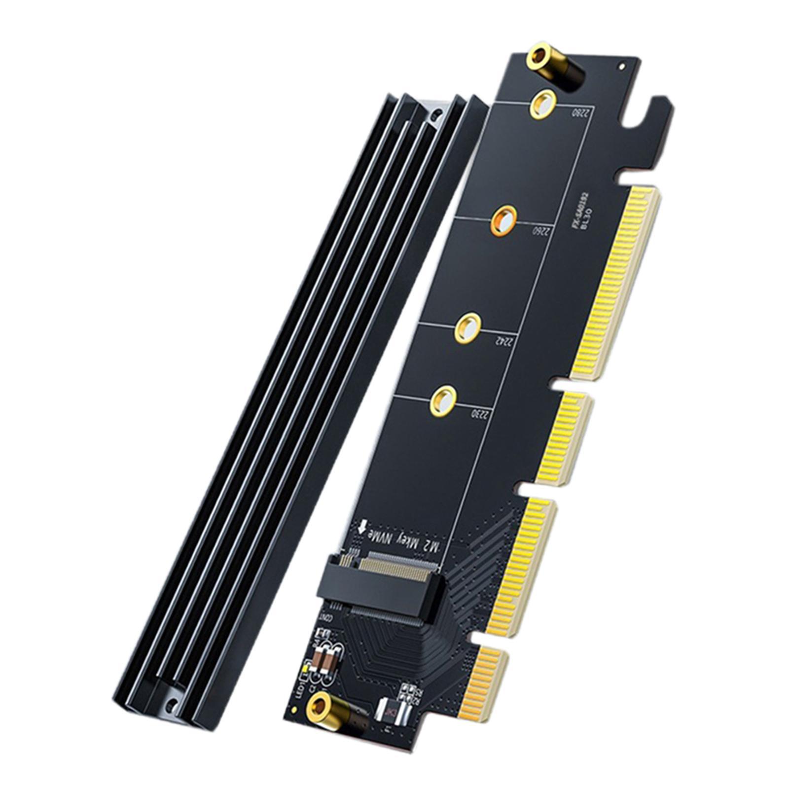 Low Profile PCIe 4.0 x4 to M.2 Expansion Card for M.2 SSD with Heatsink