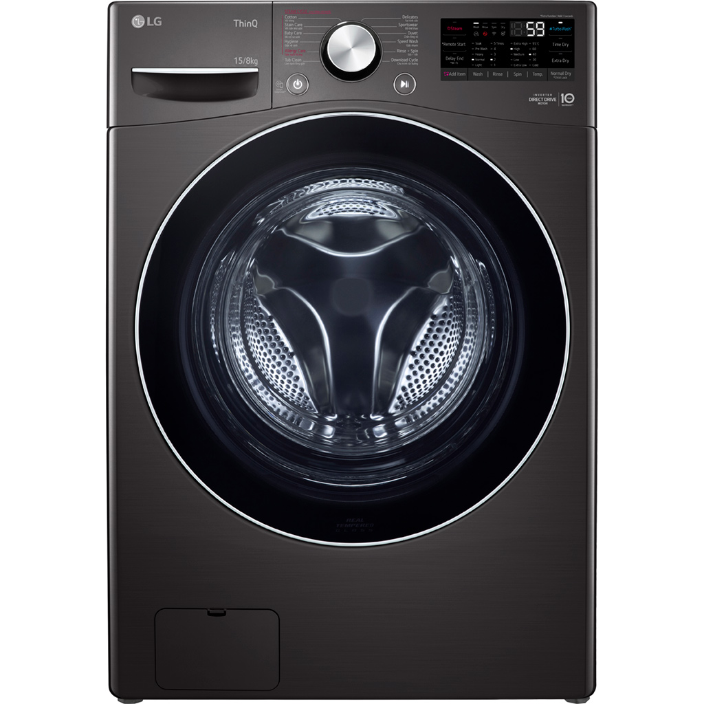 Máy giặt sấy LG Inverter 15/8 kg F2515RTGB - Hàng chính hãng - Giao HCM và 1 số tỉnh thành