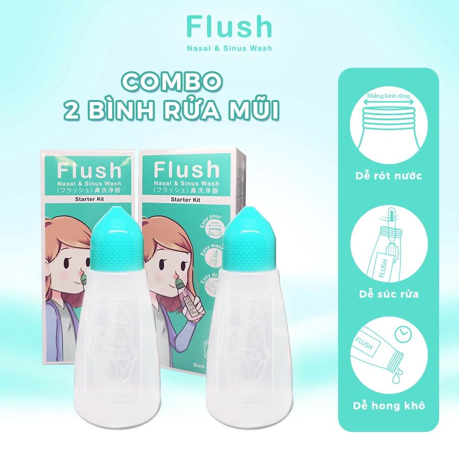 Combo 2 Bình Rửa Mũi Cho Trẻ FLUSH Chính Hãng Dung Tích 250ml