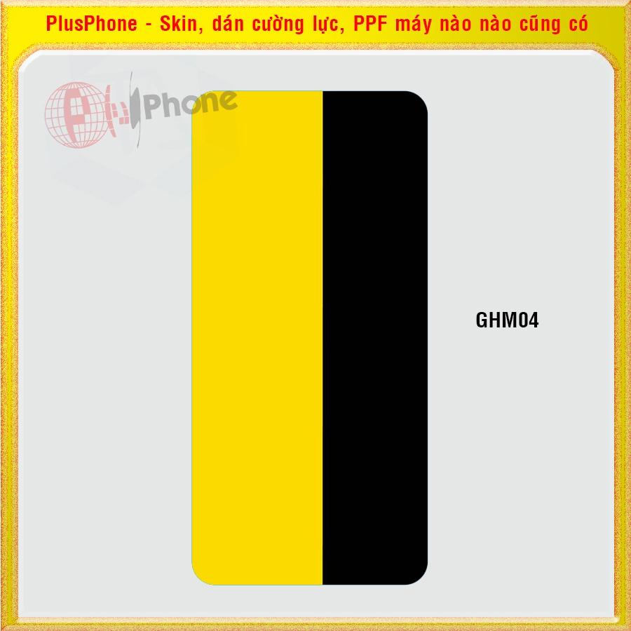 Dán Skin mặt sau cho iPhone 4, 4s, 5, 5c, 5s, 5 SE, 6, 6s, 6 Plus, 7, 7 Plus, 8, 8 Plus in phối màu