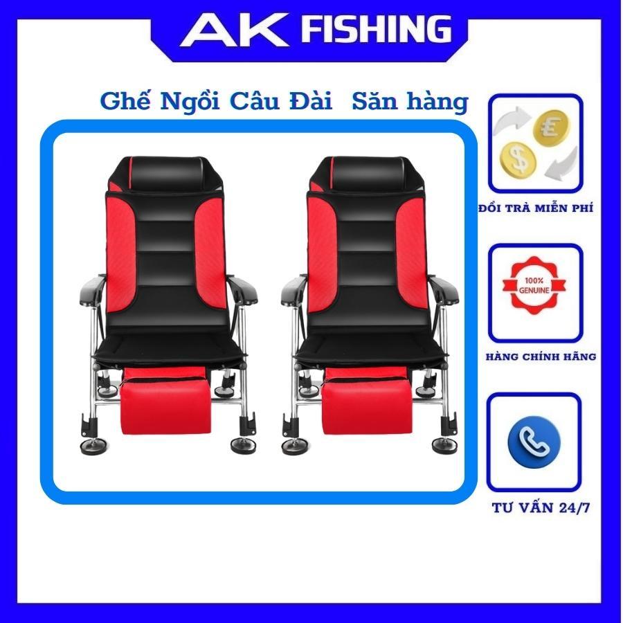 Ghế câu đài địa hình chuyên ngồi câu cá săn hàng gấp ngọn tiện lợi tặng kèm bộ part khung inox tựa lưng lằm thỏa mái