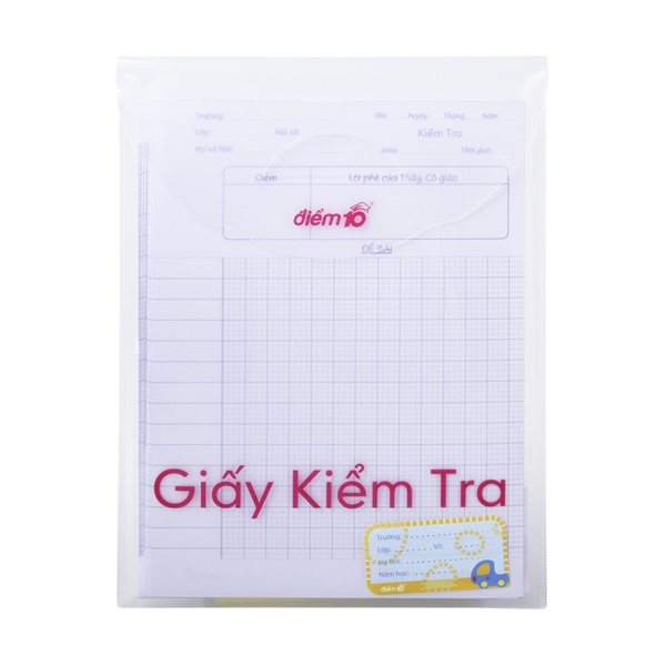 Bộ 2 Giấy Kiểm Tra TP-GKT02 (4 Ôly Vuông)