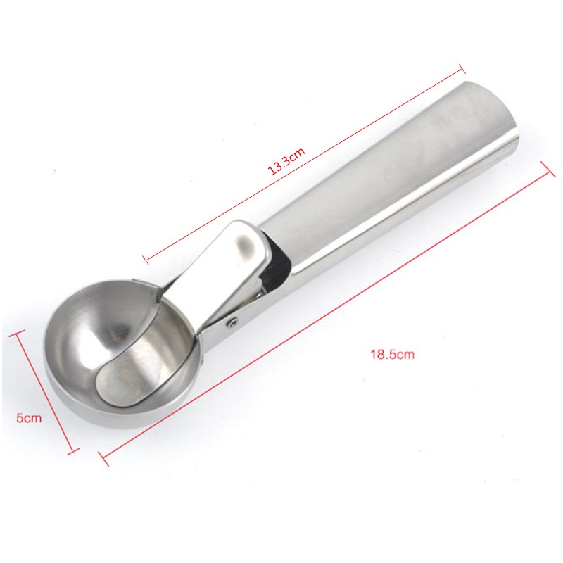 Muỗng múc kem - 1 CHIẾC - bạc inox
