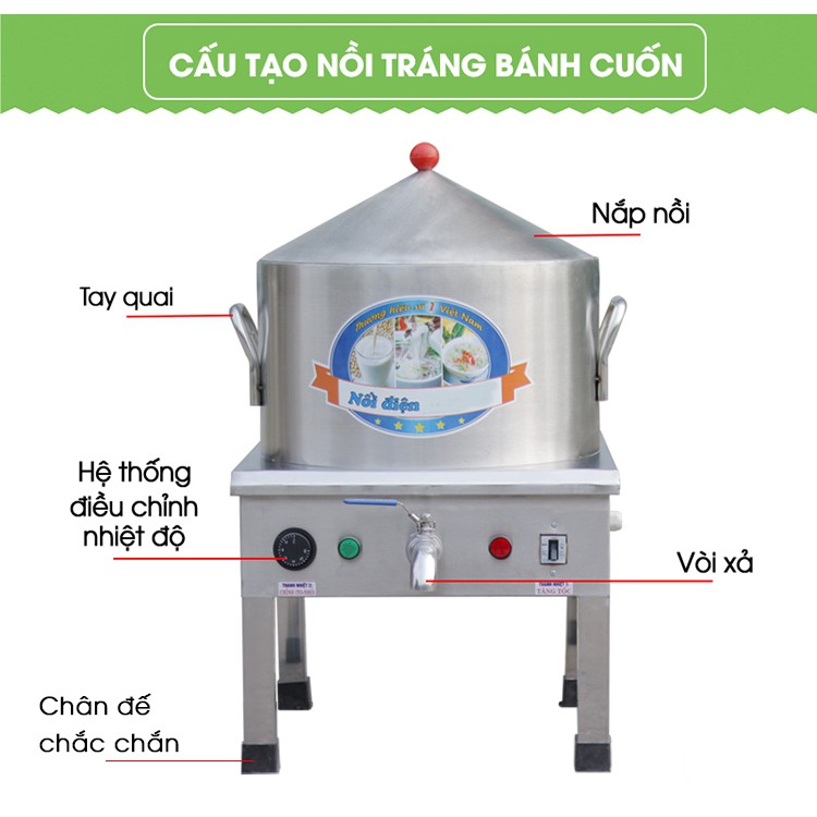 Nồi Tráng Bánh Cuốn 40cm