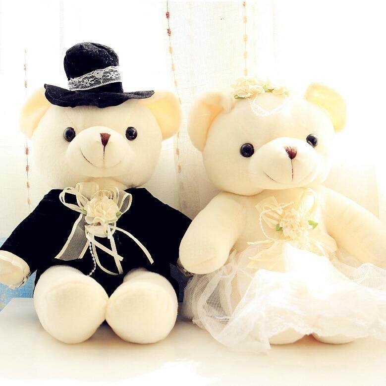 Gấu Bông Cặp Cô Dâu Chú Rể Hàng Xịn Form Chuẩn (15cm---&gt;40cm) Quà Tặng Tình Yêu, Đám Cưới Ý Nghĩa