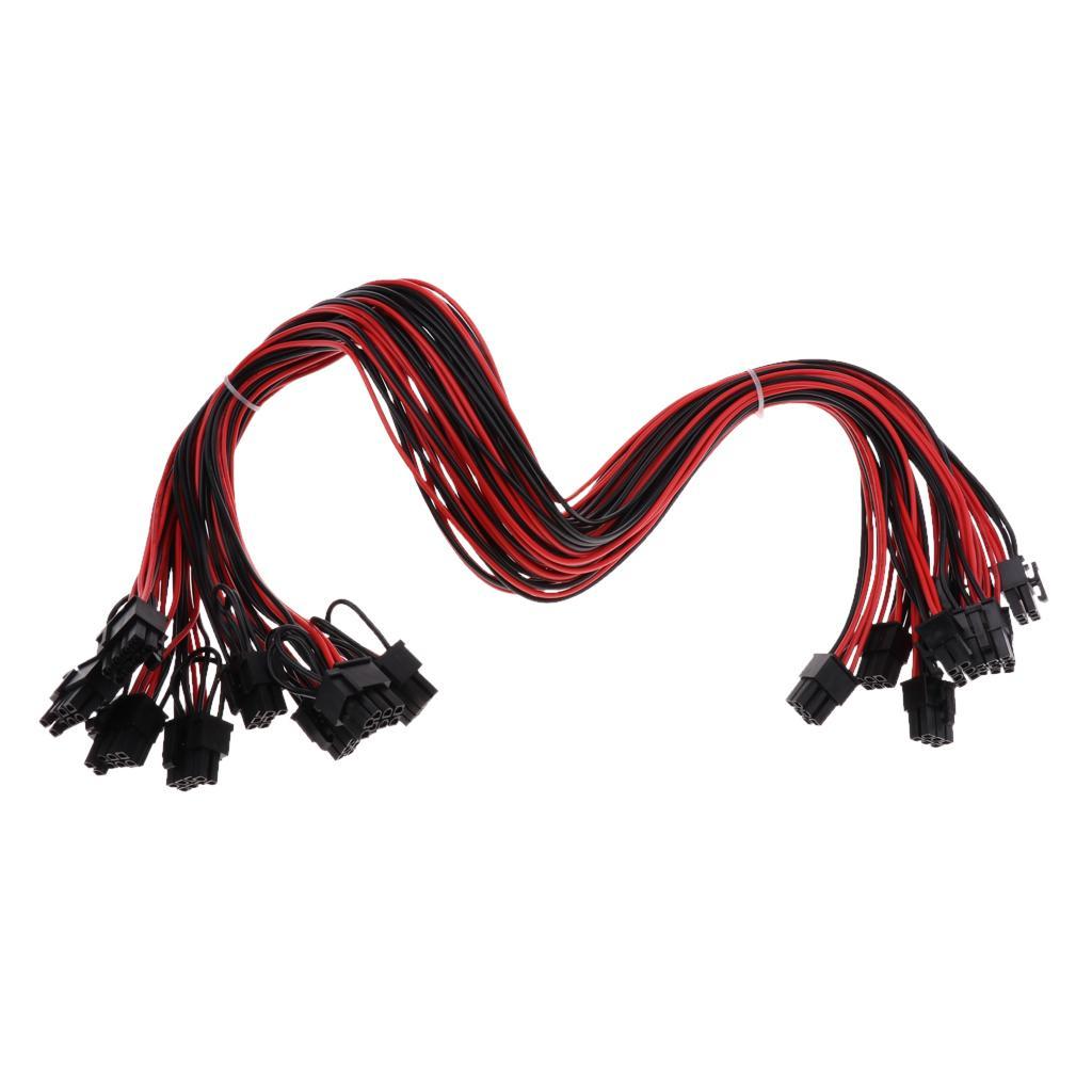 PCI-E 6-pin To 6+2-pin Power Splitter Cable PCIE PCI  Adapter Cable